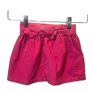 Hanna Andersson Girl’s Cotton Corduroy Pink Skirt with Bow Size 100 or 3T-4T